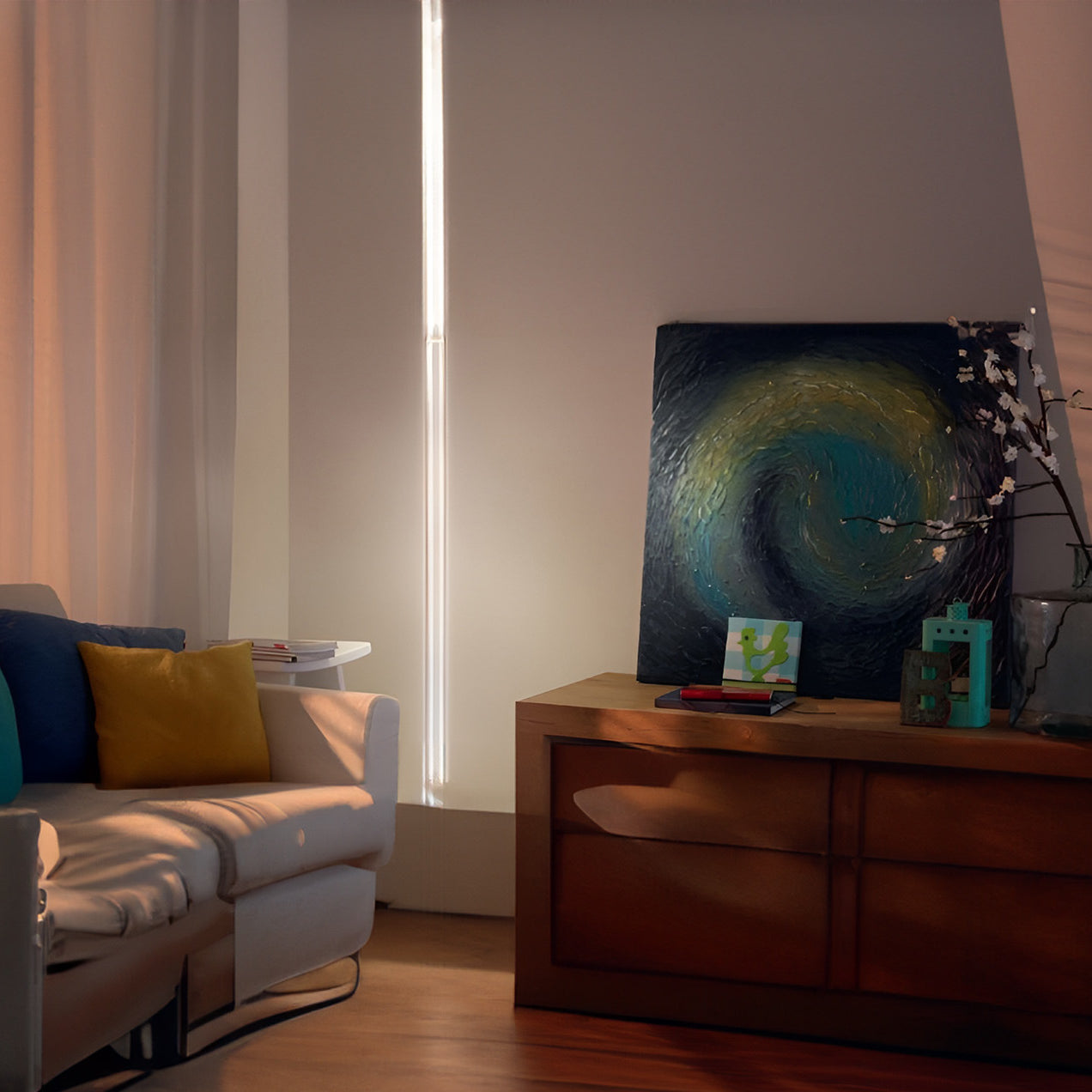 WITHIN FLOOR LAMP LED SILVER 1X40W 24V