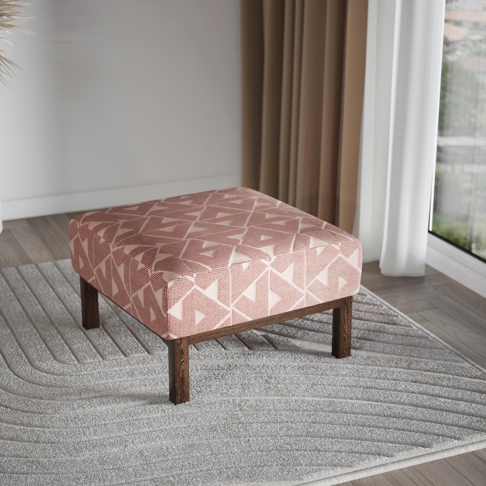 Rectangular shape ottoman stool
