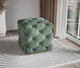 Diamond tufted ottoman pouffe seat