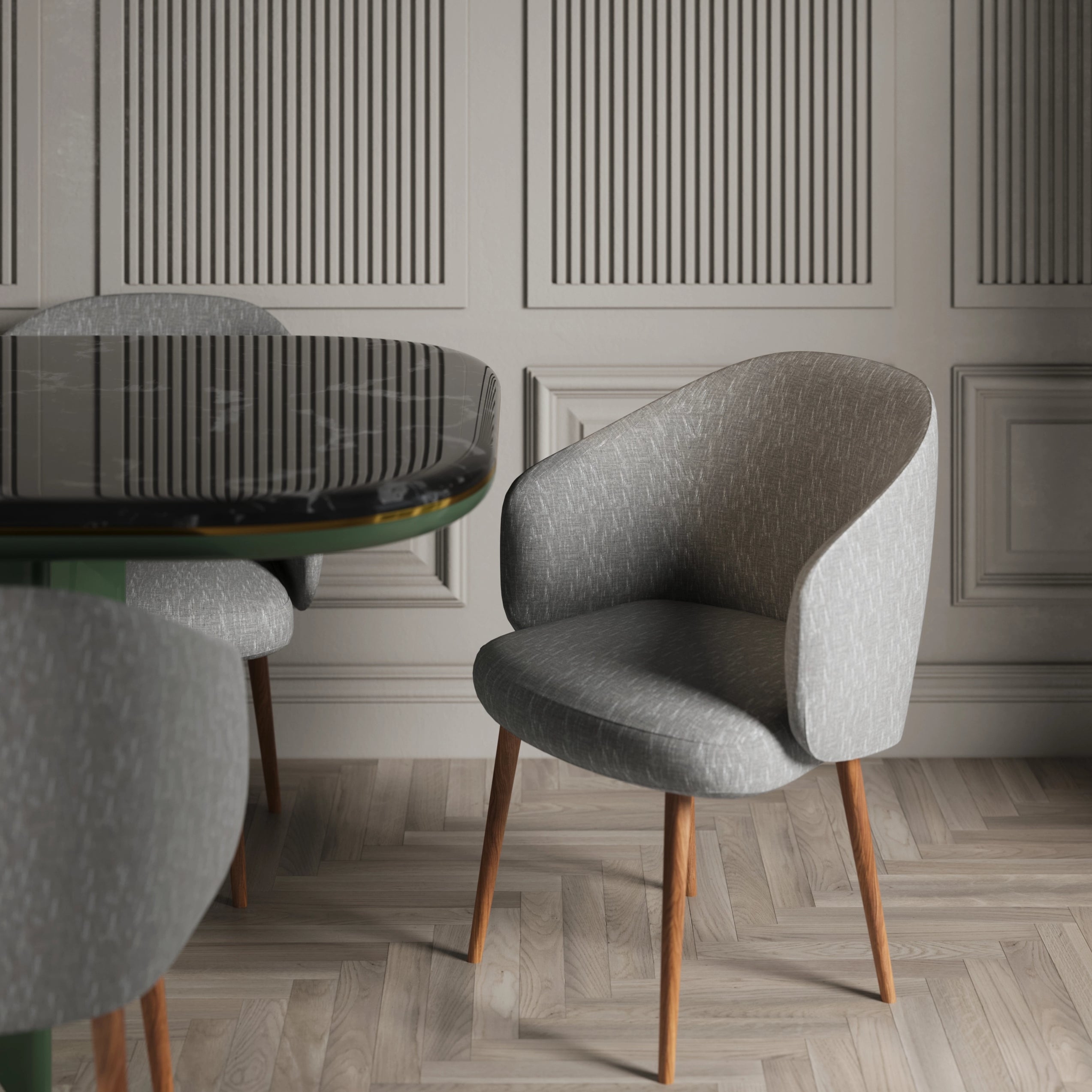 Textured Plush Chair