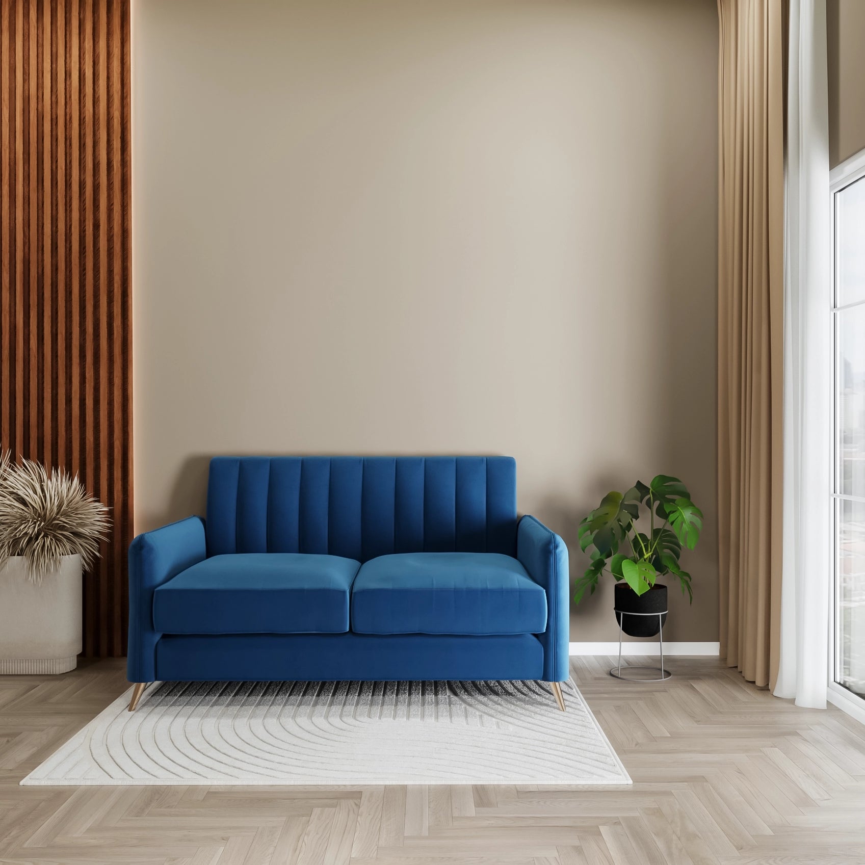 Channel Tufted 2-seater Sofa