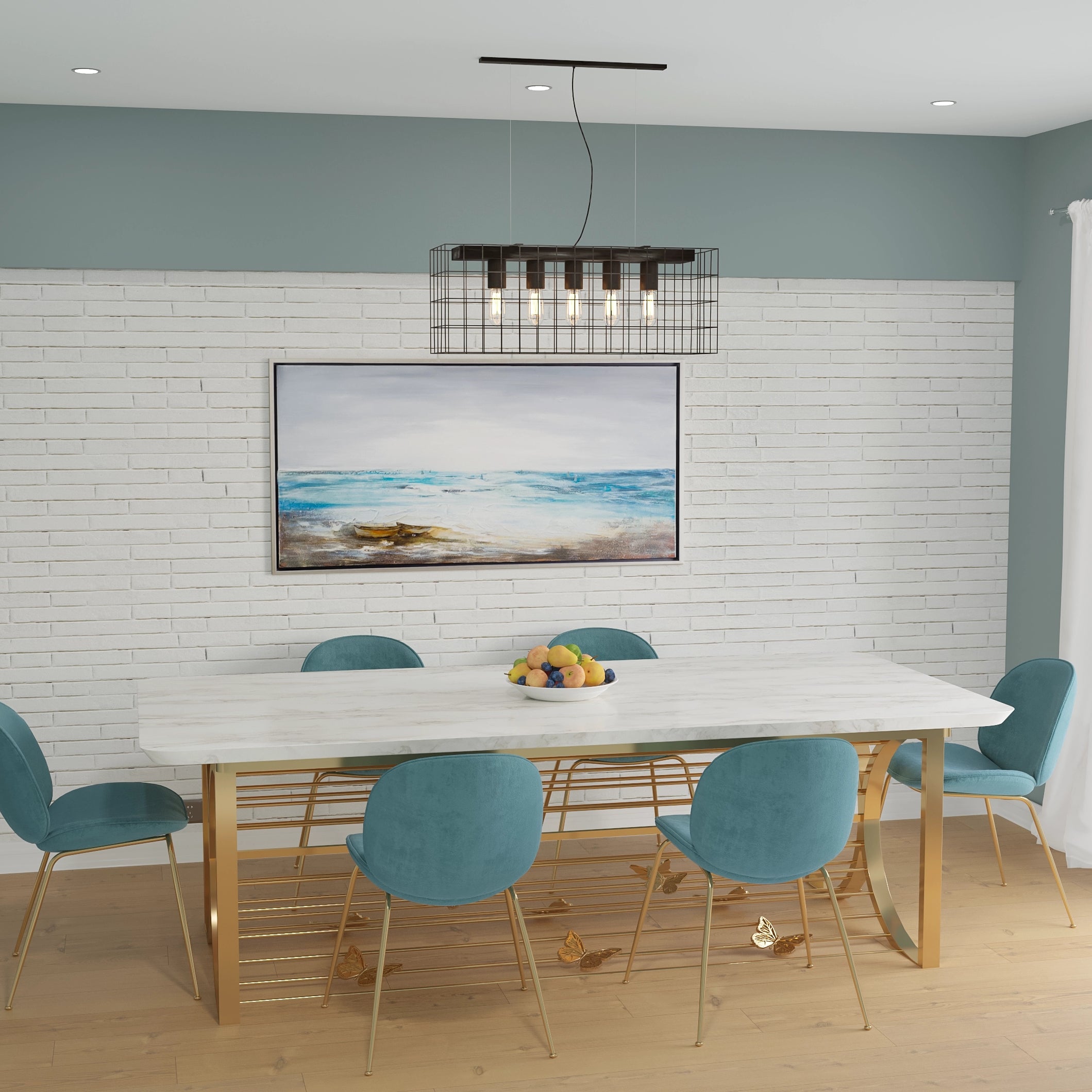 Gold 6-seater Dining Table