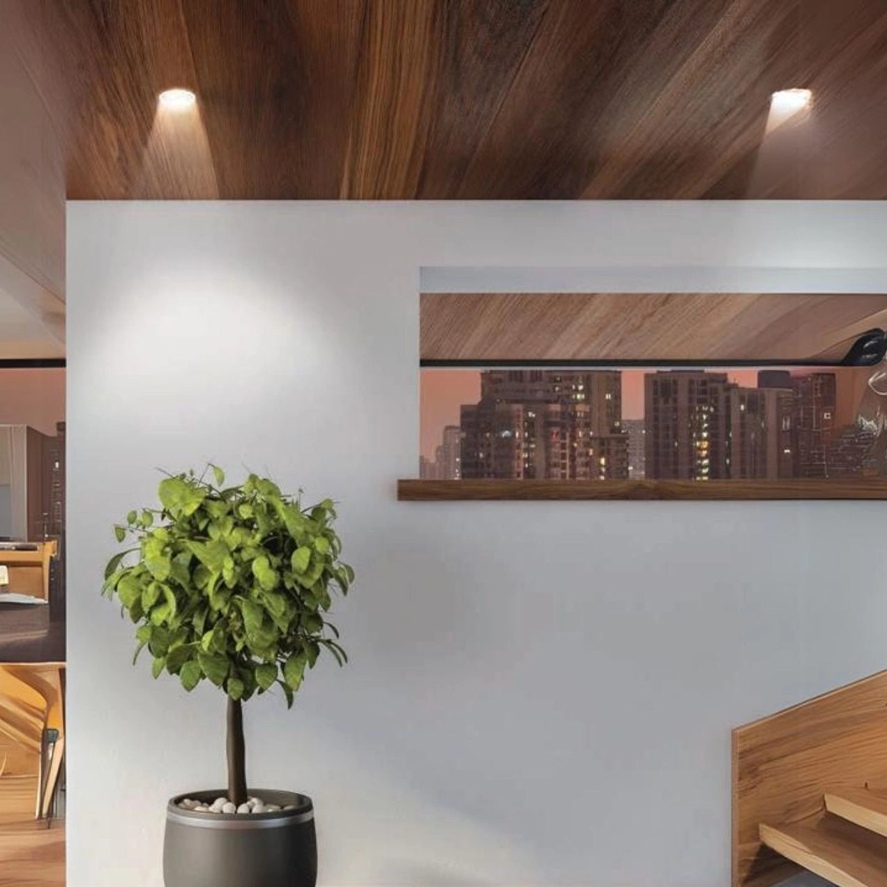 Low Glare IP44 Chrome LED COB